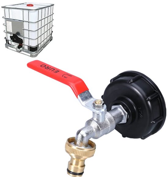 IBC Tankadapter, IBC tank-accessoires, afvoerkraan, IBC-kogelkraan, IBC