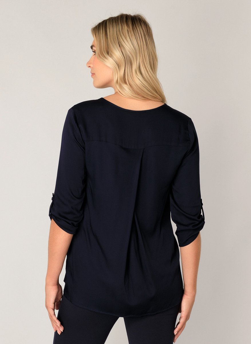 BASE LEVEL Yani Blouse - Dark Blue - maat 44