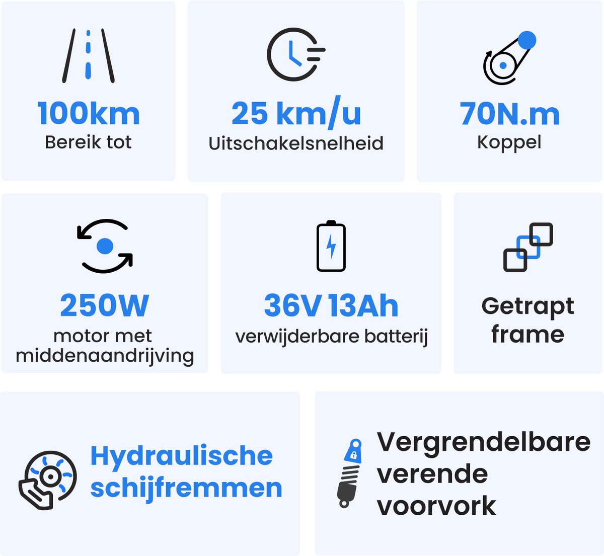 Fietssets:Touroll MA2 Middenmotor Elektrische Fiets 250W Motor 25km/h Externe Batterij Europese Standaard Donkerbruin + Donkergrijs - afbeelding 3