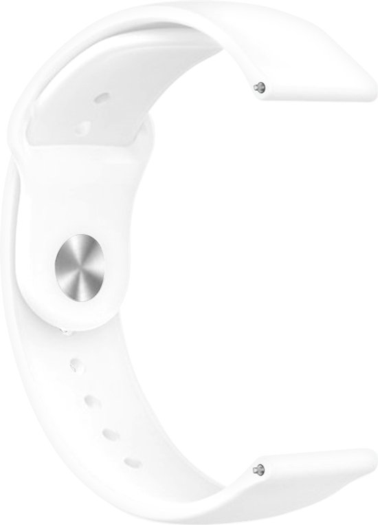 Bracelet Strap-it adapté au Samsung Galaxy Watch 5 40 mm bracelet en silicone lumineux (blanc) - Bracelet en silicone Galaxy Watch 5 40 mm - Incl. protection d'écran - Étui de protection pour étui - Étui rigide transparent à couverture complète