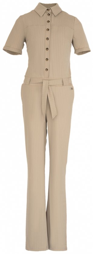 TQ Amsterdam Jumpsuit Mara Ss 00tq058bhps Stone Pinstripe Dames Maat - M
