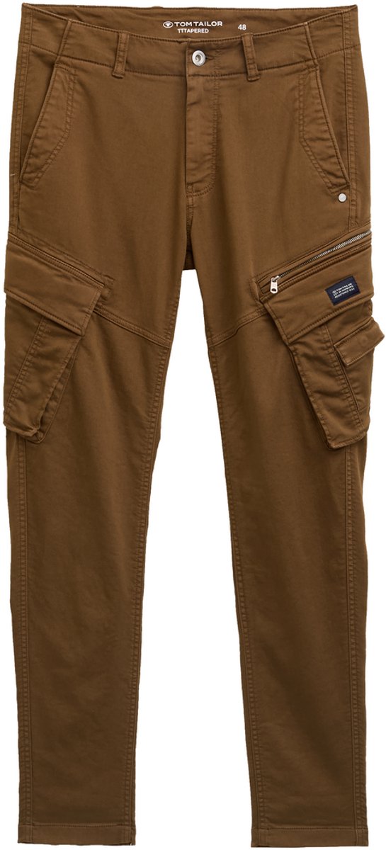 Tom Tailor Heren Cargo Broek tapered Bruin 40W / 34L Volwassenen