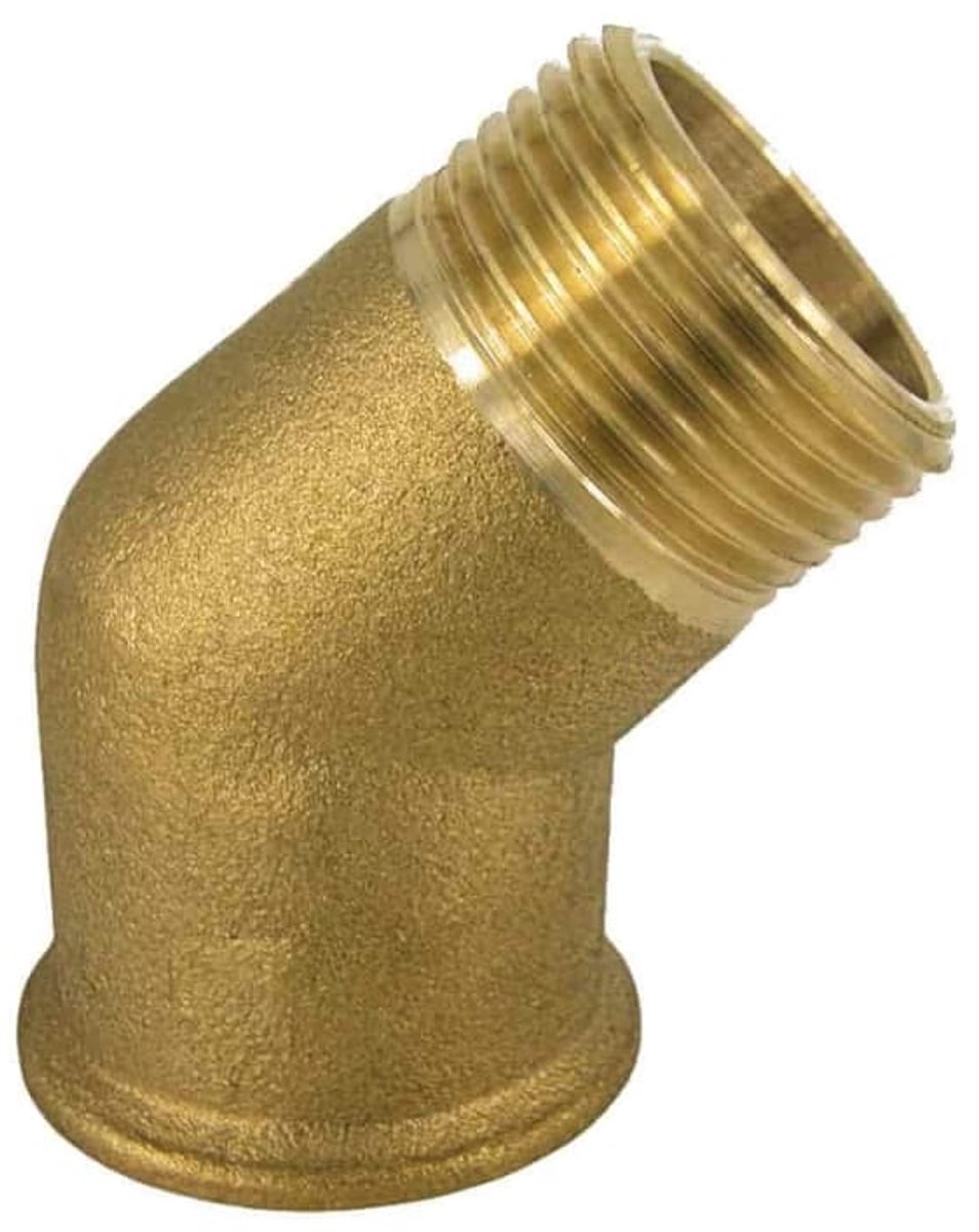 Messing Hoekstuk 45 Graden, 3/4 Inch Schroefdraad Fitting
