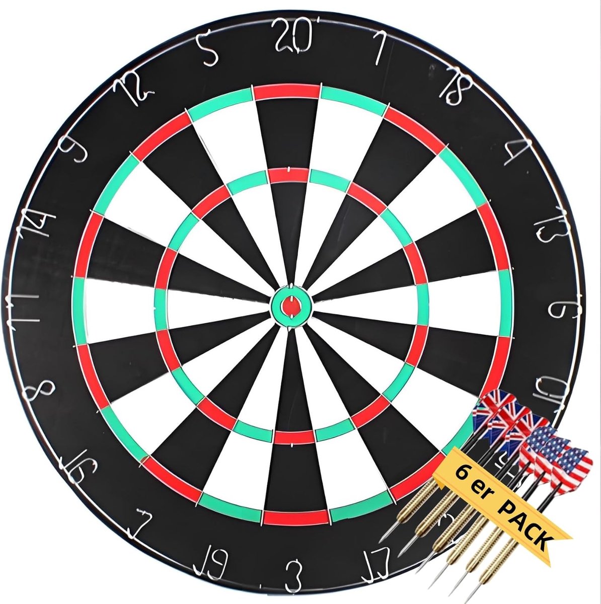 Dart board with 2 different play modes, high-quality dartboard for children and adults, from Tarent