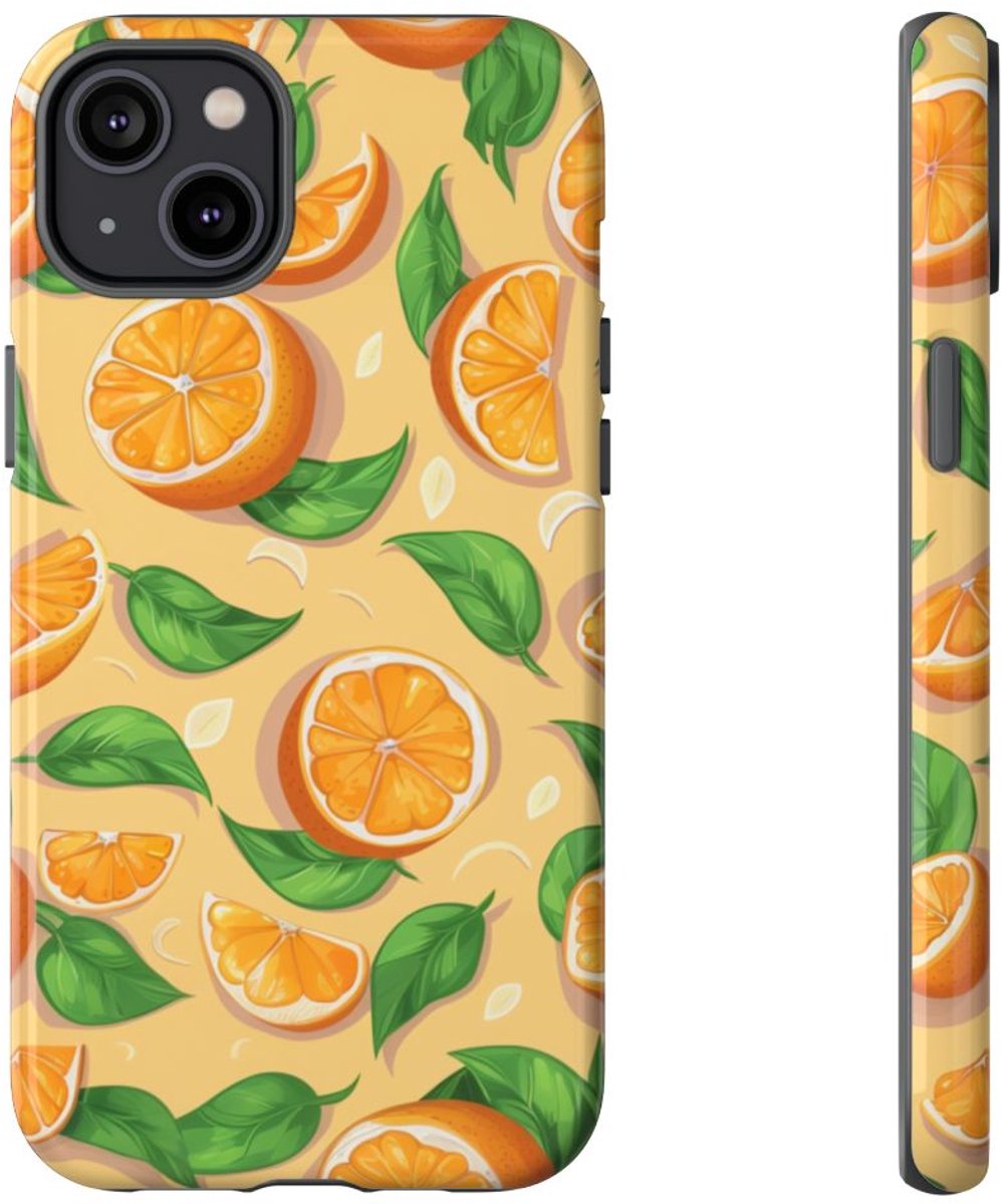 Vrolijk Sinaasappelpatroon – Telefoonhoesje Geschikt voor iPhone 14 Plus