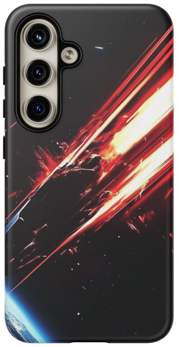 Vurige Meteoor Richting Aarde – Telefoonhoesje Geschikt voor Galaxy S24