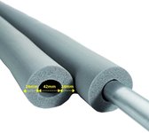 Aluminium gelamineerde buisschaal, buisisolatie van steenwol 0,040 W/MK (114 x 30 x 1 meter Aluminium gelamineerde buisschaal, buisisolatie van steenwol 0,040 W/MK (114 x 30 x 1 meter