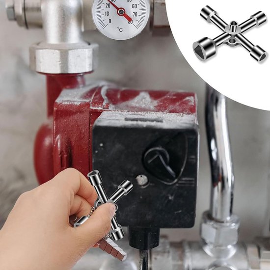 Triangle Wrench - 4-way - 5 Inner Size 5mm/8mm/9mm/10mm/13mm - Sleutel voor Elektriekast - Driehoekige Sleutel van Merkloos	 — afbeelding 5