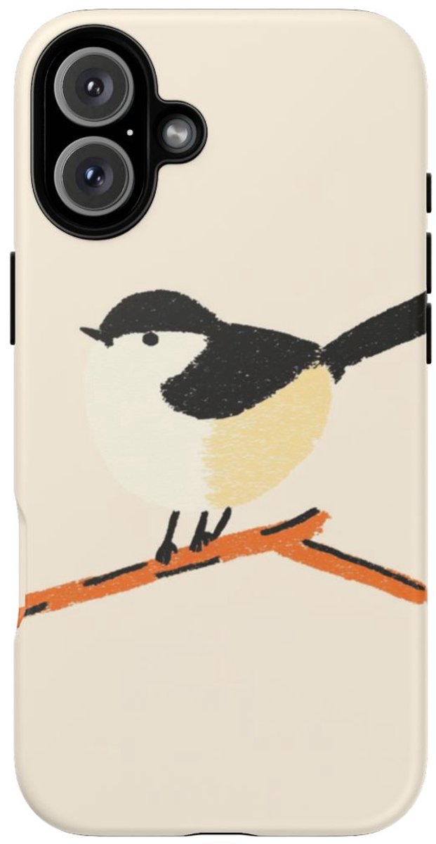 Minimalistische Vogelillustratie – Telefoonhoesje Geschikt voor iPhone 16 Plus