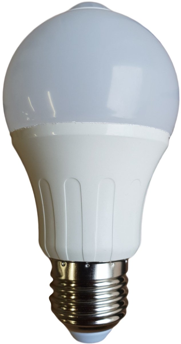 E27 LED lamp | gloeilamp A60 met IR bewegingssensor | 6W=50W | daglichtwit 6500K
