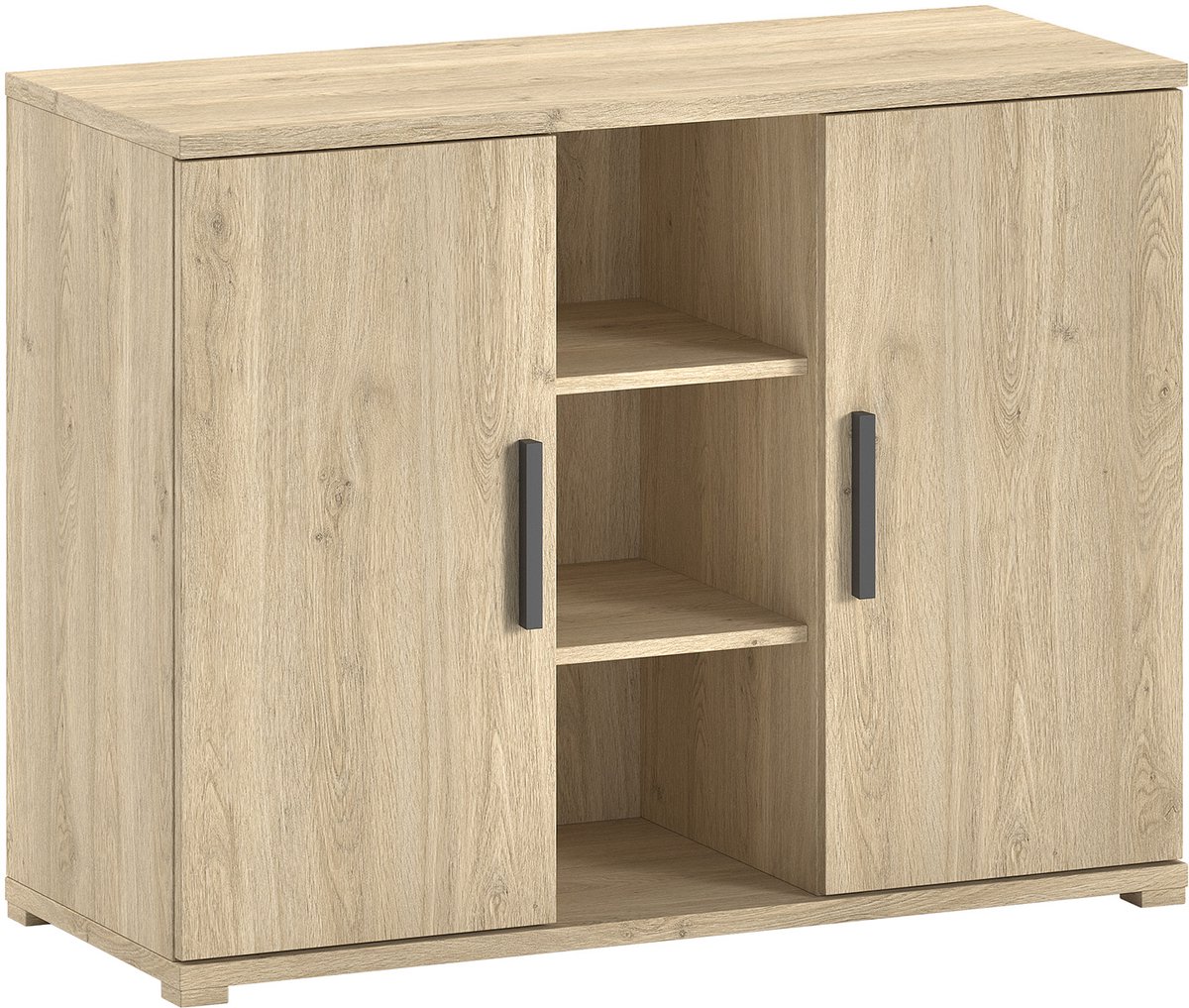 Commode Sammie - 115x48x89cm - Met Twee Deuren - Eikdecor