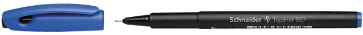Schneider fineliner - Topliner 967 - lijnbreedte 0,4 mm - blauw - doos a 10 stuks - S-9673