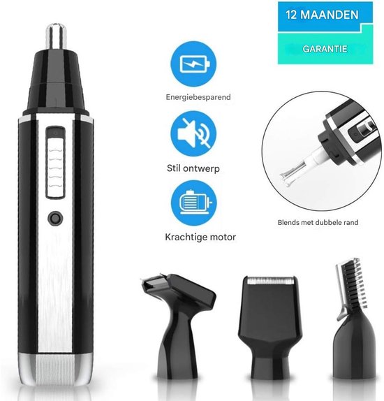 Tondeuse à barbe rechargeable 4 en 1 - Tondeuse à oreilles - Rasoir - Tondeuse à sourcils - Tondeuse à nez - Rechargeable - Hommes et femmes