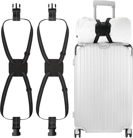 Verstelbare Bagageriemen 2-pack Voor Het Veilig Verbinden Van Bagage