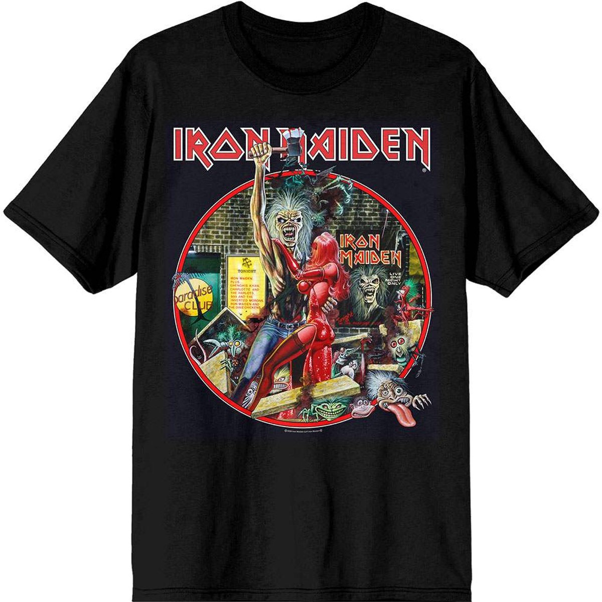 Iron Maiden - Paradise Club Circle Heren T-shirt - L - Zwart