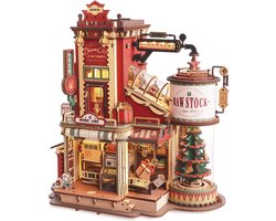 Robotime Dream Gift Factory - Houten muziekdoos met licht en geluid - EAB01