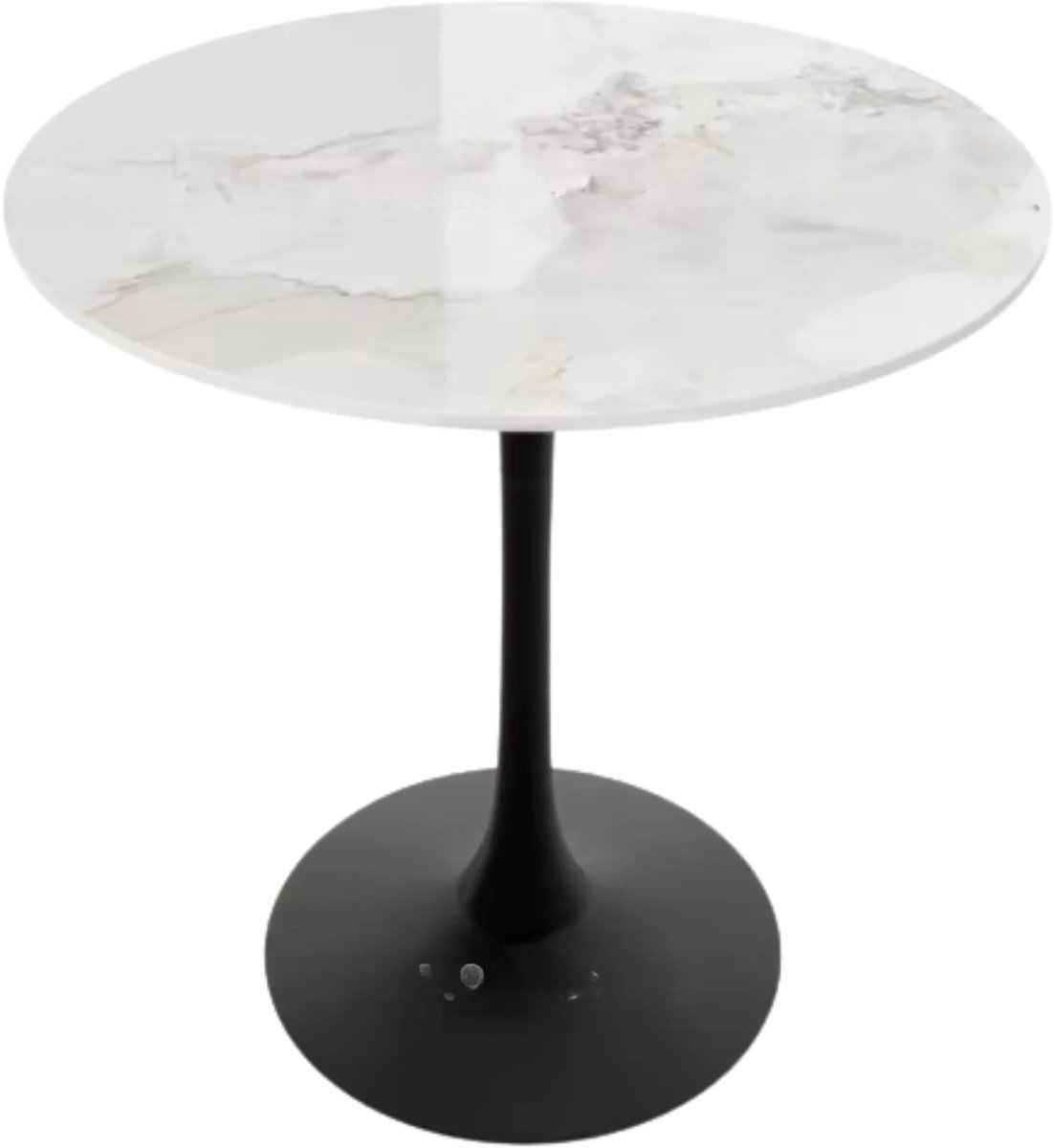 78 cm Hoge Vrije Tijd Ronde Keuken Eettafel Fioren - Gesinterde Stenen Top en Voetstuk Base - Bistro Tafel