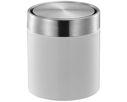 EKO - Fandy Tafelafvalbak 1,5 liter - Steel Stainless steel - wit, mat RVS - Prullenbak