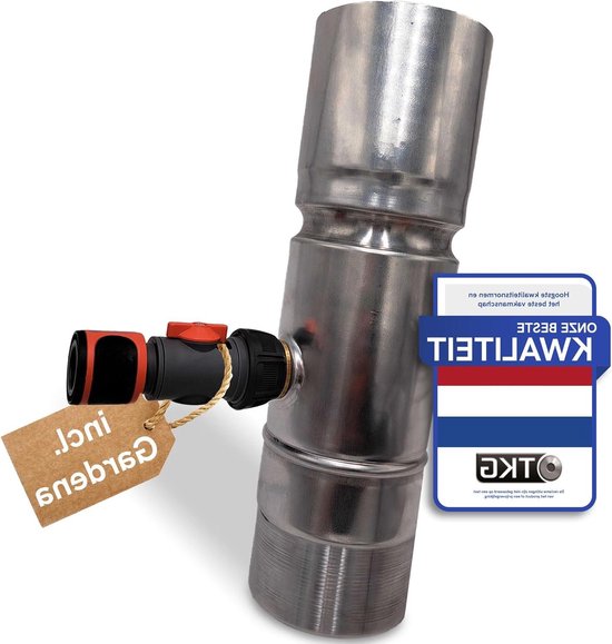 Premium koperen regenwaterverzamelaar 80 mm met slang