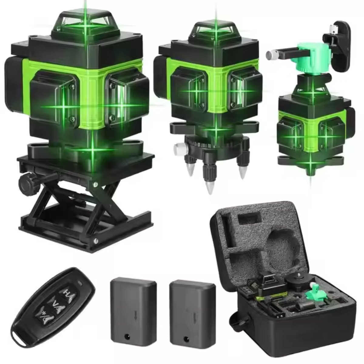 LumiWay Kruislijnlaser Incl Statief - Zelfnevillerend Bouwlaser - Waterpas Laser - 360 Graden Lijnlaser