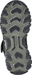 Zool van zwarte Skechers outdoorschoen met groen profiel.