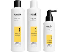 Nioxin System 1 – Trial Kit - voor Natuurlijk Haar - Anti Haaruitval - Dunner Wordend Haar – 150+150+50ml