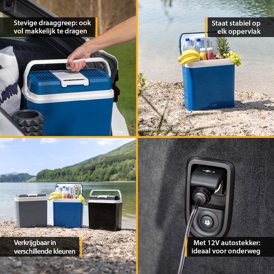 TZS First Austria Thermo-Elektrische Koelbox 12V en 230 volt - 24L - Frigobox - Blauw van TZS First Austria — afbeelding 4