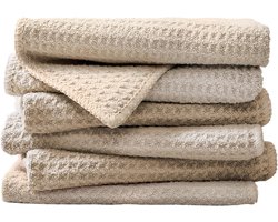 Multifunctionele Microvezeldoeken - Vaatdoeken, Poetsdoeken - 6 Stuks - Kaki - 30 x 30 cm