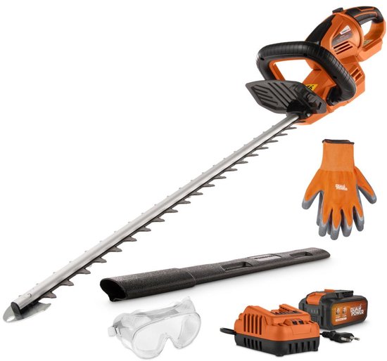 Dual Power Accu-Heggenschaar POWDPGSET45 - Accu-haagschaar van 40 V, met accu en lader, mes van 670 mm en snijafstand van 24 mm, tuingereedschap