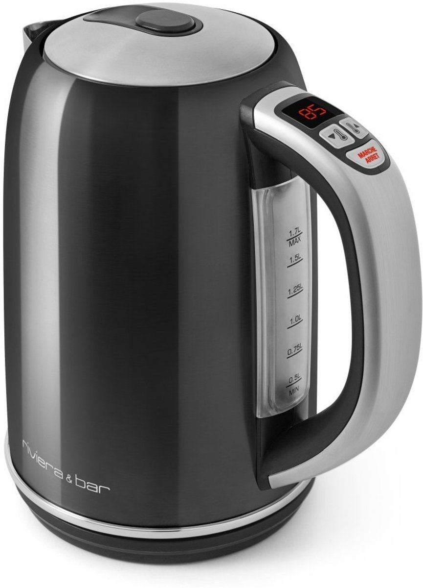 snoerloze waterkoker 1,7l 2200w instelbare temperatuur - riviera & bar - bt549a