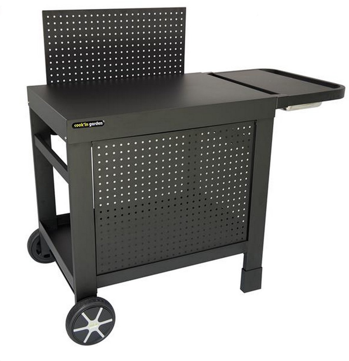 COOK'IN GARDEN REVA 110 PREMIUM buffetkast - 100% metaal - Werkblad (L.108 x B.55 cm) - 1 lage plank, 1 rok, 1 dressoir