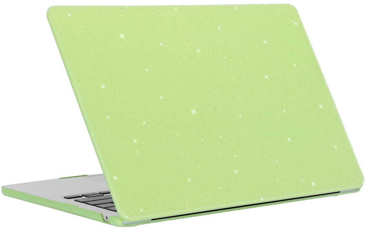 Mobigear Laptophoes geschikt voor Apple MacBook Pro 13 Inch (2016-2023) Hoes Hardshell Laptopcover MacBook Case | Mobigear Sparkling Cream - Groen - Model A1706 / A1708 / A1989 / A2159 / A2289 / A2251 / A2338