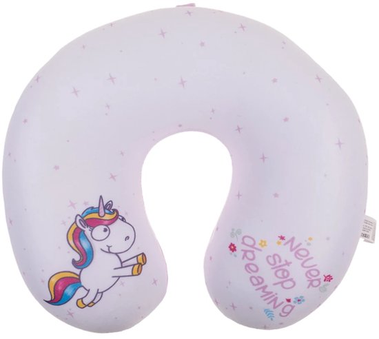 Nekkussen - reiskussen - nekkussen kind - unicorn - microgranulaatvulling - 30cm