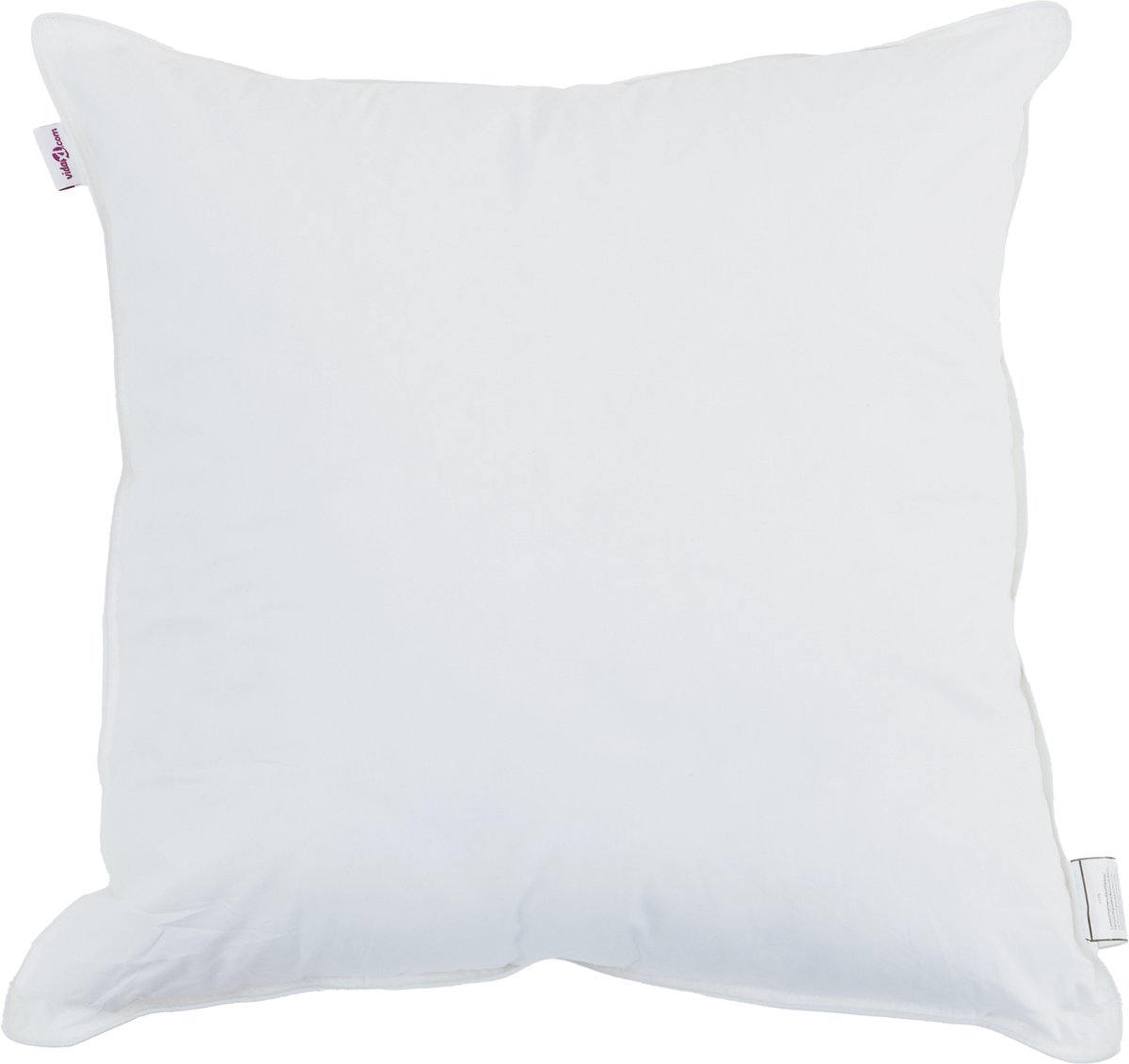 vidaXL - Hoofdkussen - met - kussen - 2 - pcs - Wit - 65 - x - 65 - cm - Katoen