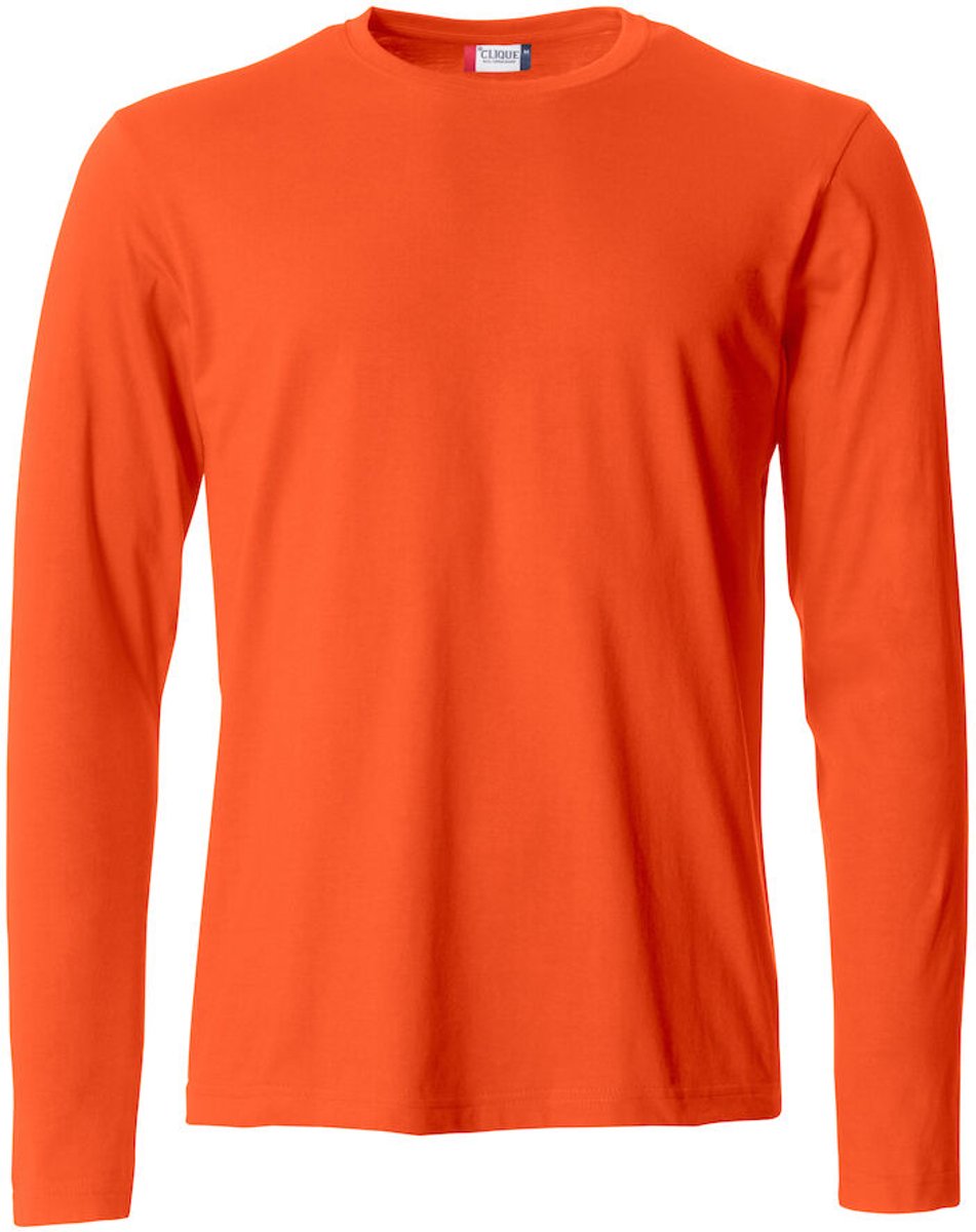 Clique Basic-T L/S 029033 - Diep-oranje - L