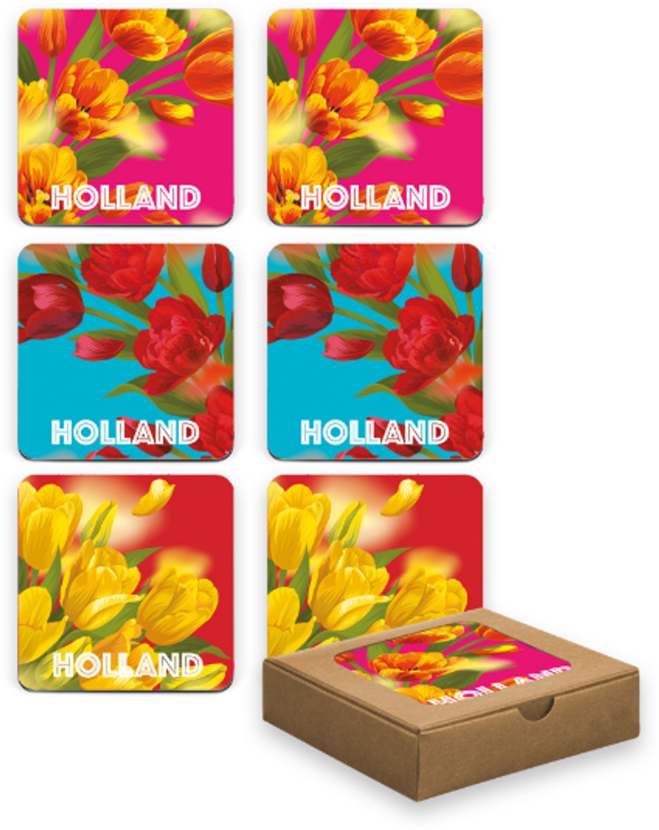 Onderzetters - World of Colours - 6 stuks