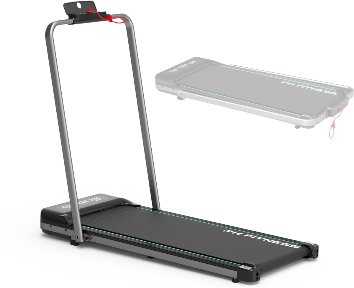 PH Fitness Loopband WP-400 – Stille Wandelband - Opvouwbare Treadmill voor Thuis – 1.5PK Motor – Bluetooth App – 130KG – 12 Programma’s – Afstandsbediening – Veiligheidssleutel