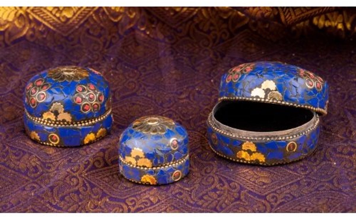 Mamallapuram doosjes blauw