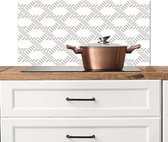 Spatscherm keuken 90x45 cm - Kookplaat achterwand Grafisch - Patroon - Modern - Opvallend - Begrensd - Muurbeschermer - Spatwand fornuis - Hoogwaardig aluminium