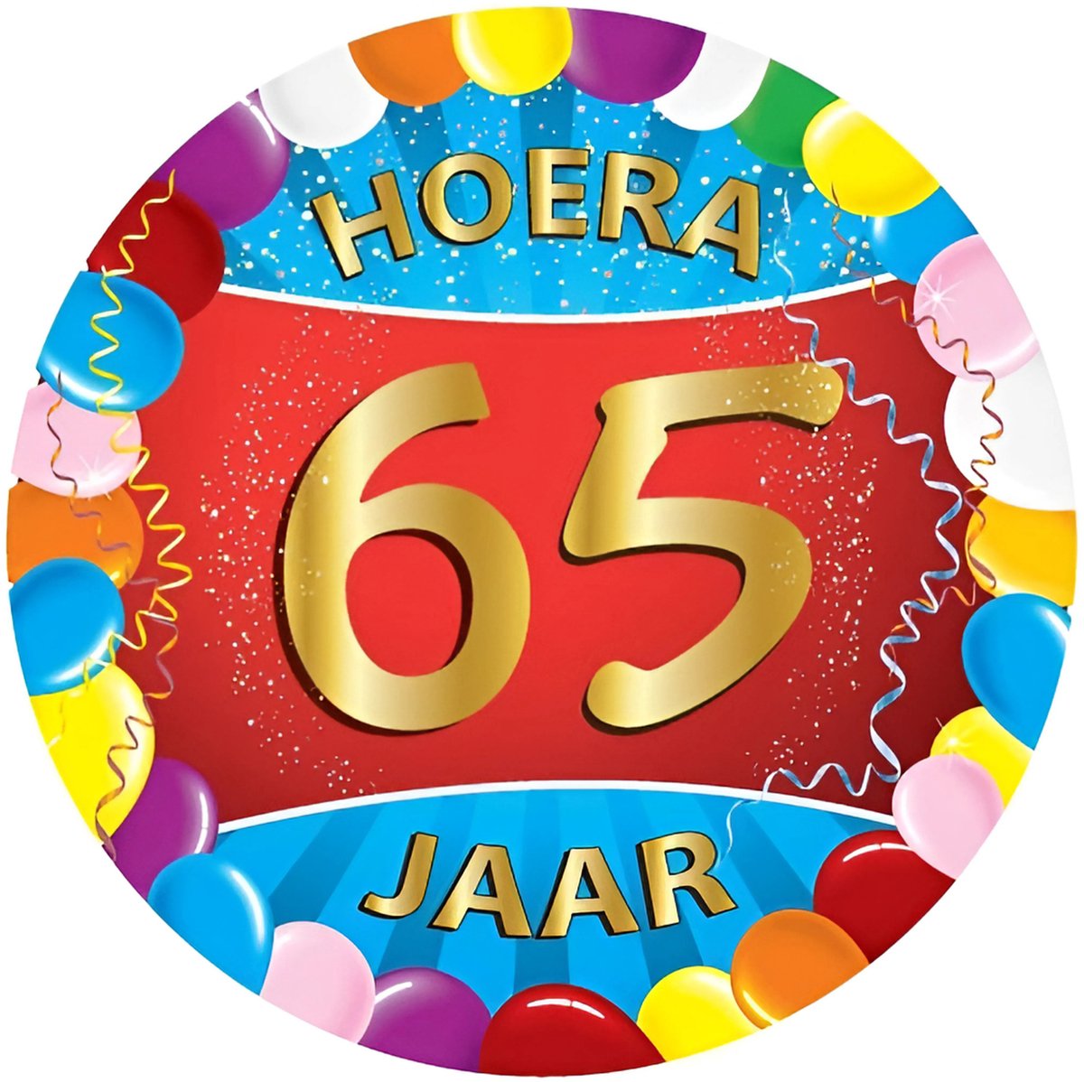 Bierviltjes 65 jaar - 50x stuks - multicolor - verjaardag/feest - feestartikelen