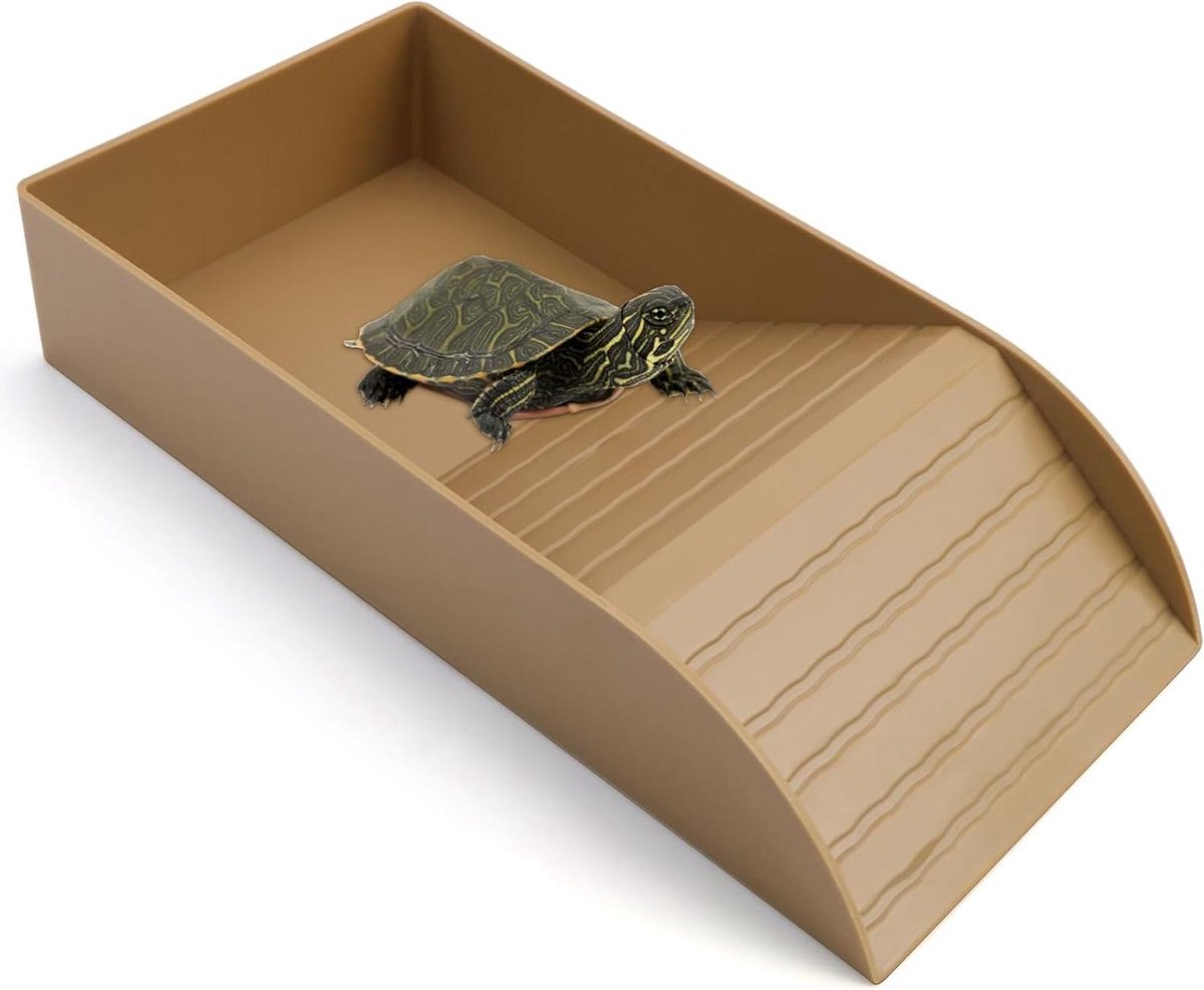 ByShane - Waterbekken met klimhelling en accessoires voor reptielen - 305 x 149 x 6 cm - bruin