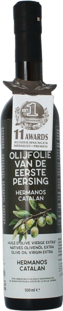 Amanprana Hermanos Catalan olijfolie extra vierge bio 500 Milliliter