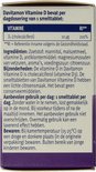 Davitamon Vitamine D bevat per dagdosering van 1 smelttablet: VITAMINE D3 (cholecalciferol) 10 µg 200%. Ingrediënten: Zoetstof: mannitol. Bijzonderheden: Smelttabletten met lichte citroensmaak. Bevatte geen conserveermiddelen. Aanbevolen gebruik: 1 smelttablet per dag. Bewaren: Bij kamertemperatuur (15-25°C).