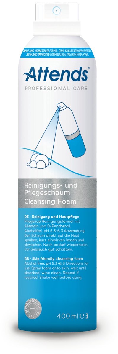 Van Heek Attends Care Foam - 400ML - Reinigt intieme zone zonder water