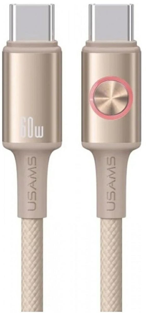 Usams Kabel Huan-Serie Usb-C Naar Usb-C 1,2 M Voor Iphone 60W Solide Opladen
