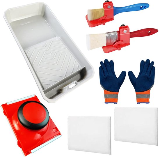 Foto: Kleuren scheidingskwasten set schilderaccessoires 2 stuks nylon en hout