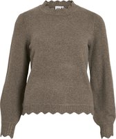 Pull Vila Vinikolina col rond manches longues en maille - No° 14106419 Falcon/mélange, taille femme - M