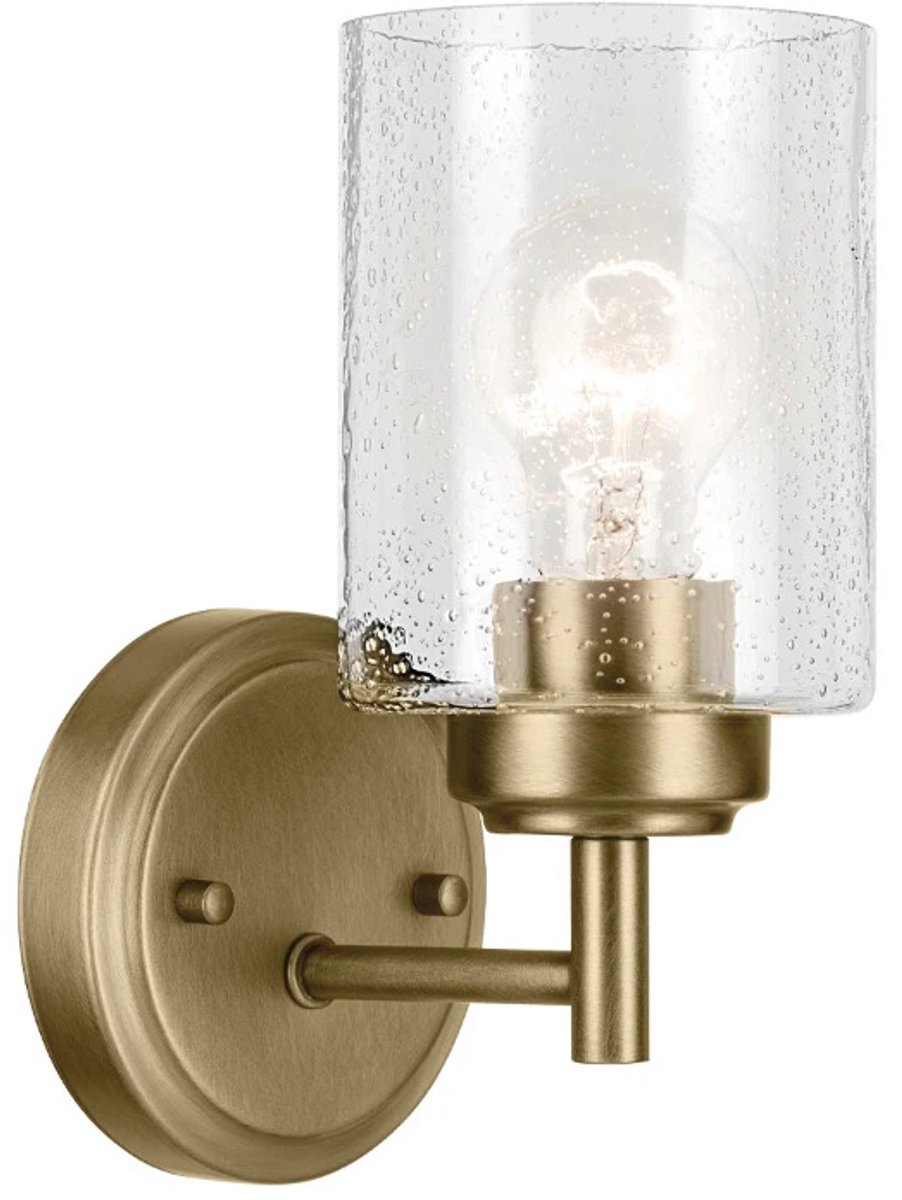 Kichler LED Wandlamp Winslow | 1X E27 Max 60W | Natural Brass