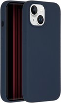 Accezz Hoesje - Geschikt voor iPhone 15 - Liquid Silicone Backcover - Donkerblauw