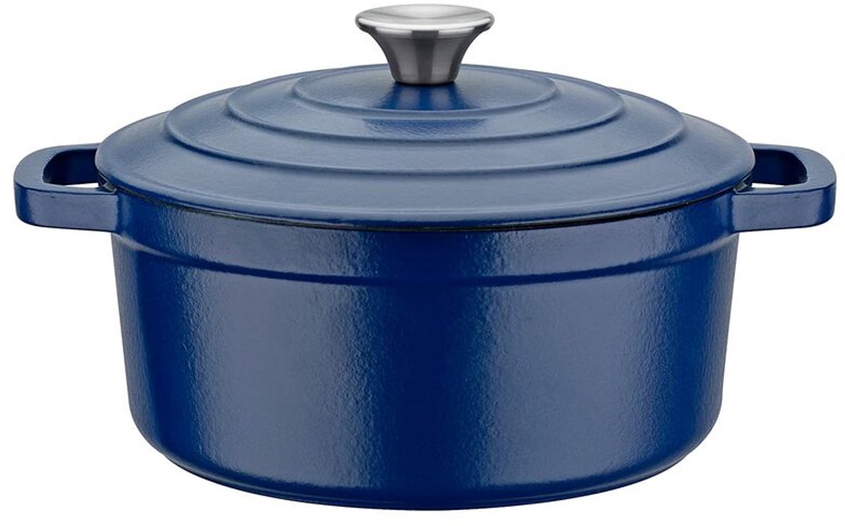 GSW - Blue Magic - Soeppan - Ø 24 cm - Gietijzer - Blauw - Alle warmtebronnen inclusief inductie